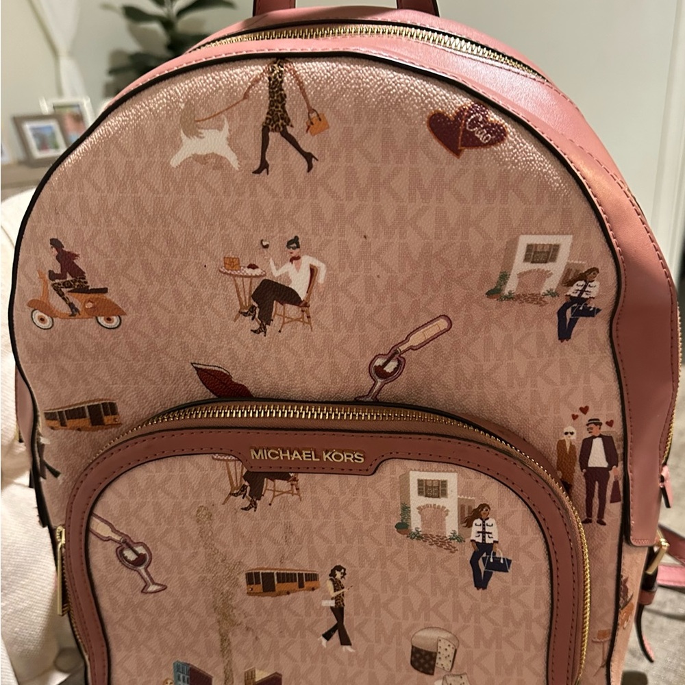 Michael Kors Blush Graphic Backpack